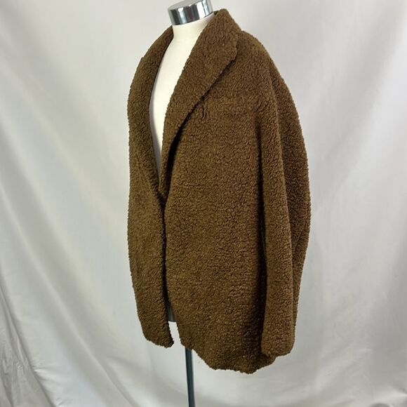 Vince Chestnut Teddy Oversized Jacket - Picture 4 of 7